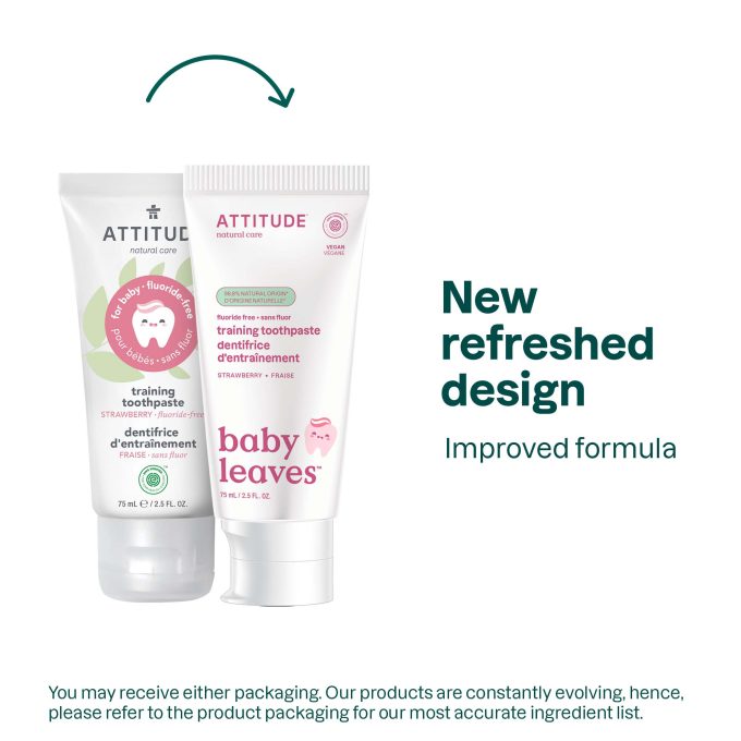 Fluoride-free training toothpaste